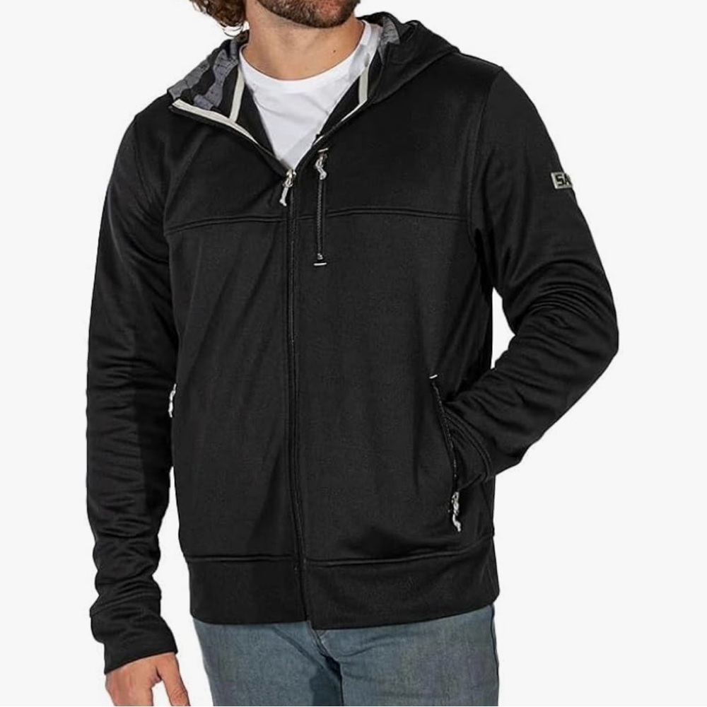 SOUL OF ADVENTURE Men’s Full Zip Hoodie Sweatshirt USA Flag Patriotic Size XL